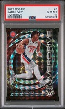 2022 Panini Mosaic Overdrive Jaden Ivey #6 ROOKIE CARD PSA 10 GEM MINT PISTONS