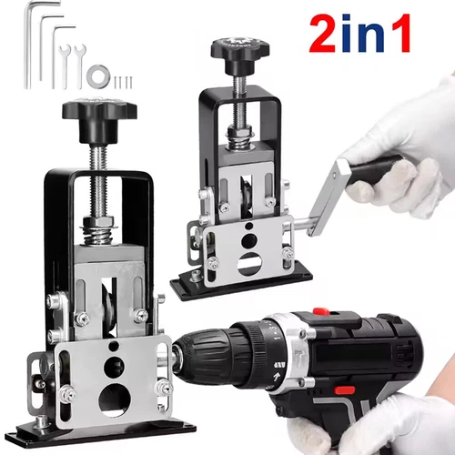 Manual Wire Stripping Machine Drill Powered Hand Crank Wire Stripper Tool 1-25MM