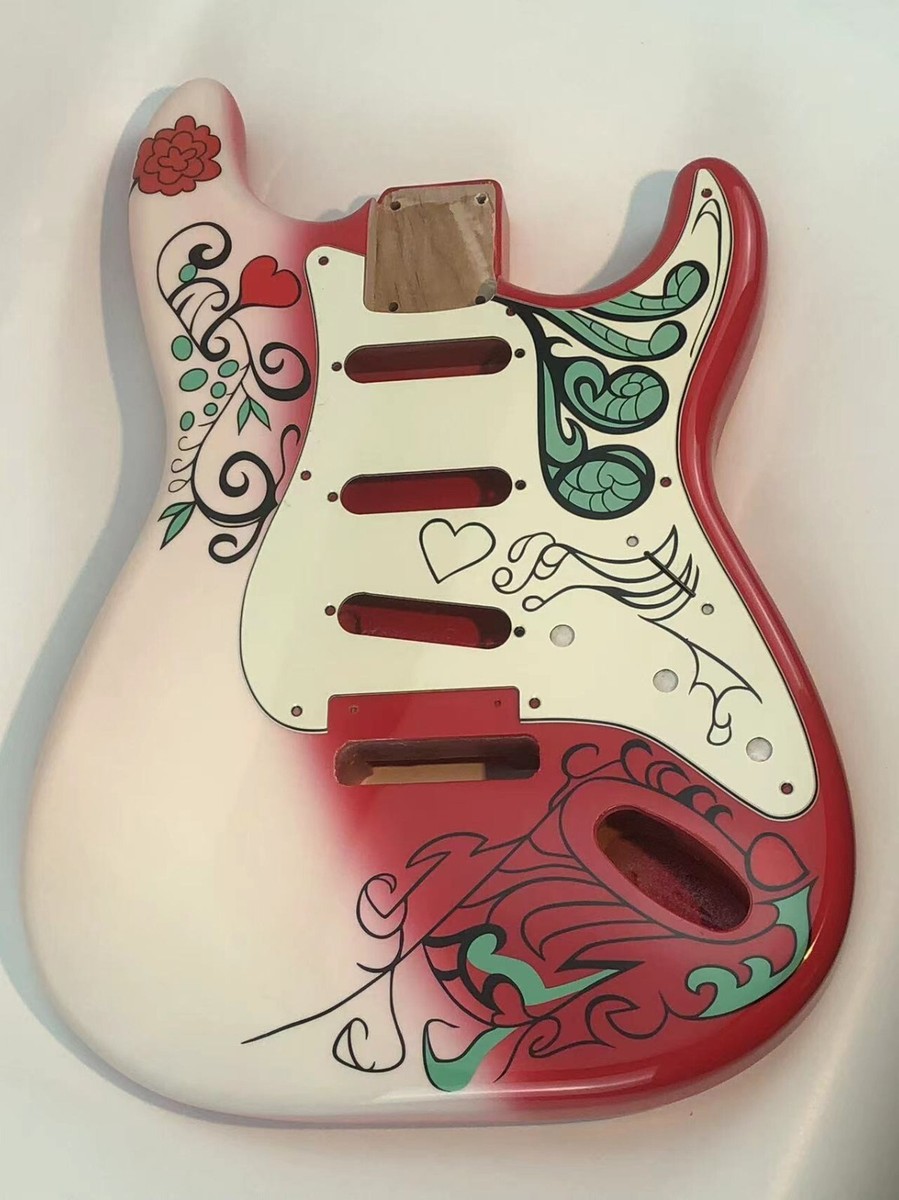 STRATOCASTER 2 Alder Flower Boy Jimi Guitar Body | eBay