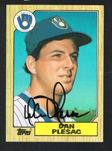 Tarjeta coleccionable de béisbol Dan Plesac #279 firmada autógrafo automático 1987 Topps - Imagen 1 de 1
