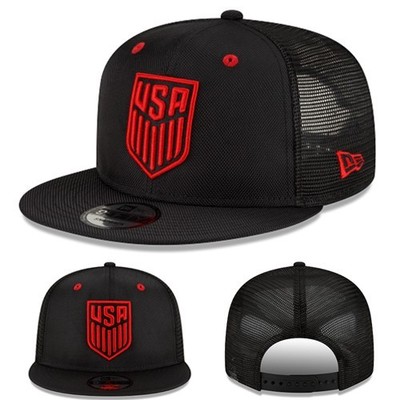 New Era U.S.A Soccer National Team Snapback Hat Black Trucker Mesh Back Cap