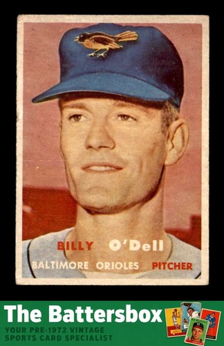 Billy O'Dell #316 1957 Topps card