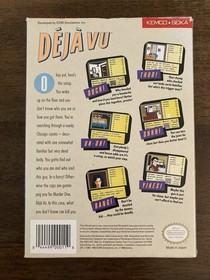 Deja Vu (Nintendo Entertainment System NES, 1990) Complete In Box