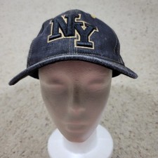 New York NY Dark Denim Wash Hook Loop Hat