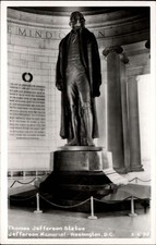 RPPC Thomas Jefferson Statue Memorial Washington DC ~ Kodak real photo postcard