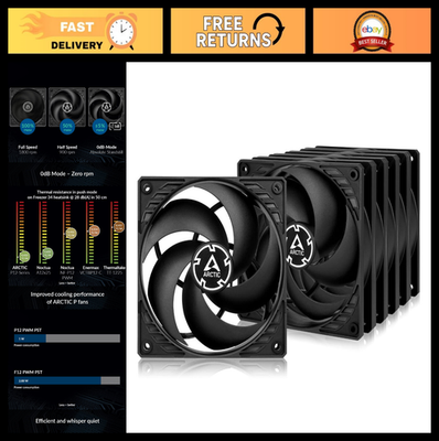 #ad 120mm PWM Case Fans 5 Pack Quiet Pressure Optimized 200 1800 RPM PC Cooli $85.99