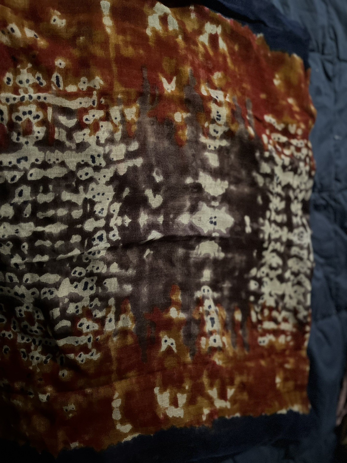 BINDYA TIE DYE 100% WOOL LARGE RECTANGULAR SCARF … - image 4