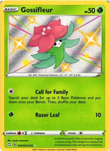 Gossifleur SV010/122 Shining Fates Shiny Vault Holo Pokemon Card NM Rare Shiny