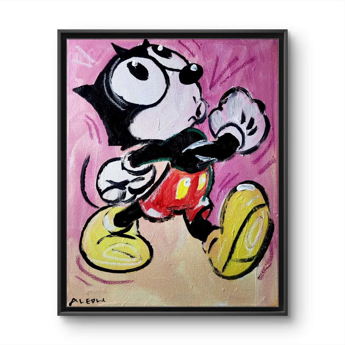 Preços baixos em Mickey Mouse Arte em Pinturas de Arte | eBay