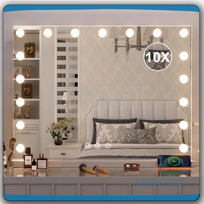 YAMISSI 50/60/80 cm Hollywood Vanity Make Up Mirror With Lights LED Tabletop Wall Mirror