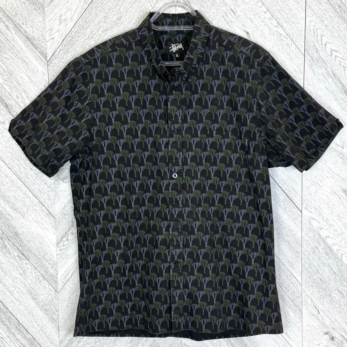 Stussy Cotton Short Sleeve Casual Button-Down Shirts for Men for