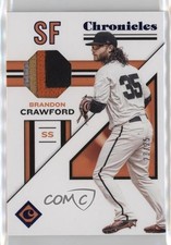 2019 Panini Chronicles Swatches Blue 23/25 Brandon Crawford #CS-BC 0b0