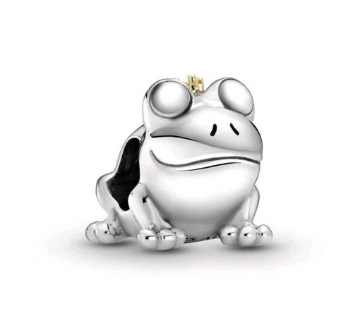 Pandora Silber Und Gold Froschkönig Krone Charm S925 ALE