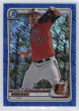 2020 Bowman Chrome Prospects Blue Shimmer Refractor 43/150 Grayson Rodriguez 0c6