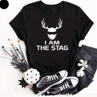 I AM THE STAG! Stag Night Do Funny Wedding Groom Marriage Mens T Shirt Unisex