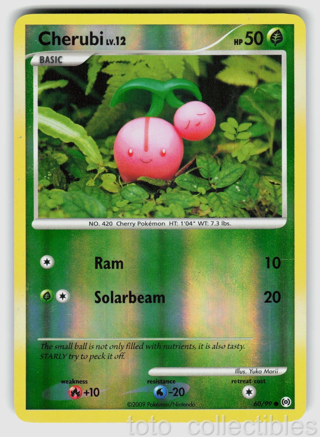 Cherubi 60/99 Common Arceus Pokemon Reverse Holo Lightly Played