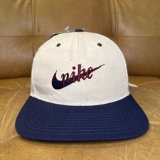 Vintage 1990s Nike Embroidered Swoosh Snapback Baseball Hat New w/ Tags NOS