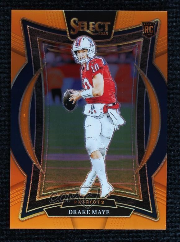 2024 Panini Select Concourse Orange Prizm 1/49 Drake Maye #27 1d59