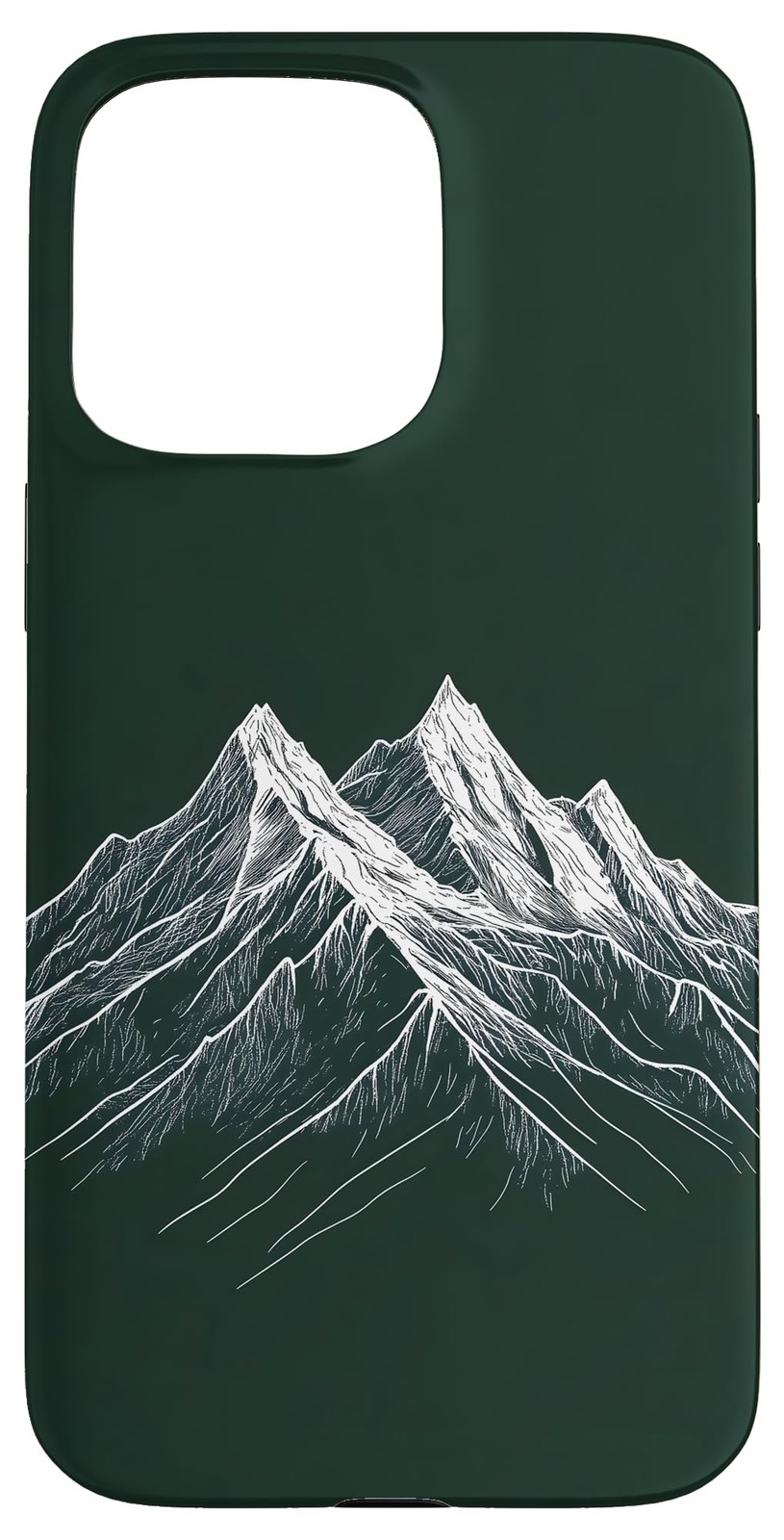 Coque iPhone 15 Pro Max motif montagne en verre trempé et TPU