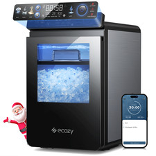 44lbs/24H Nugget Ice Maker Countertop Smart Pebble Ice Machine with APP Control
