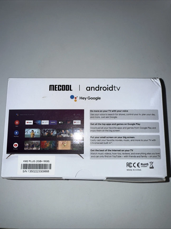 MECOOL KM2 Plus Smart TV коробка 2GB RAM, 16GB хранения, Android OS - Изображение 2 из 2