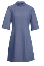 NEW, Alice + Olivia Coley A-Line Dress in Dark Blue Size 12 #D5916