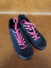 Tommaso Pista Aria Knit Black/pink Lace Up Cycling Shoes Women's Sz9