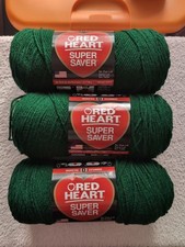 Red Heart Super Saver Yarn - Hunter Green. Lo...