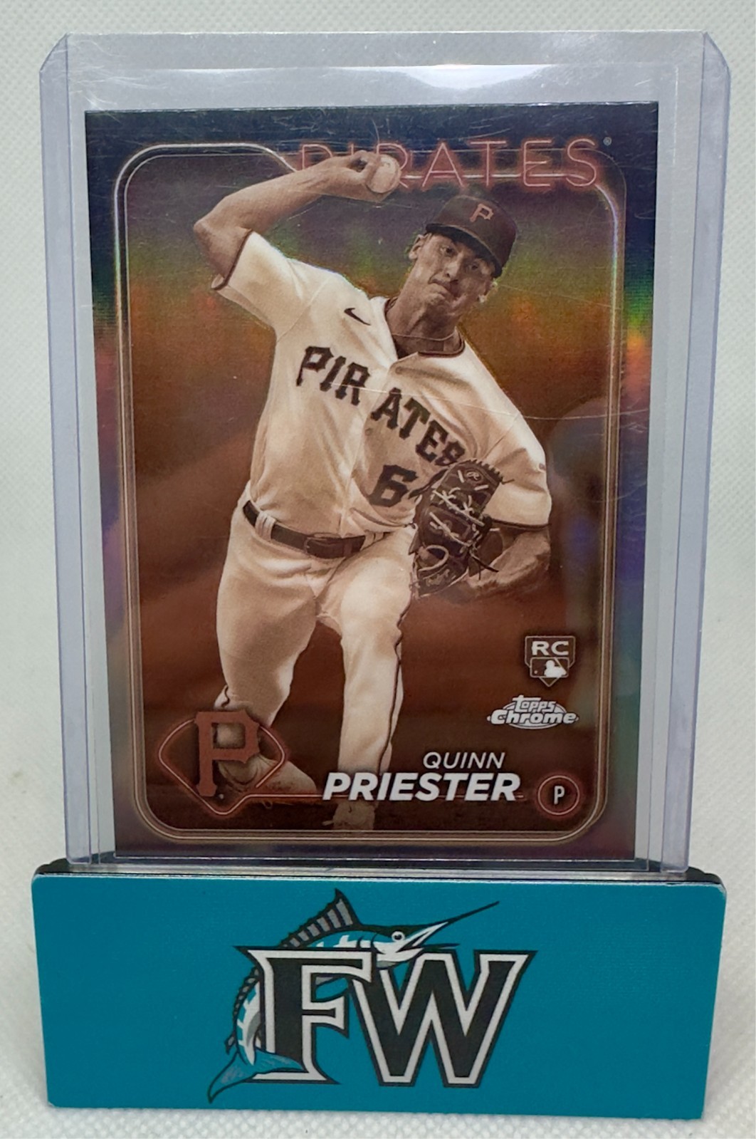 2024 Topps Chrome Quinn Priester #55 Sepia Refractor (RC) Pirates
