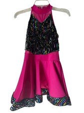 WEISSMAN Joy to the World Girls Dance Costume Dress Showtime 13479 Pink Size LC