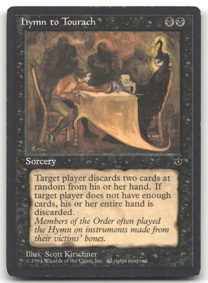 #ad Hymn to Tourach Kirschner MP Fallen Empires FEM Magic MTG $1.75