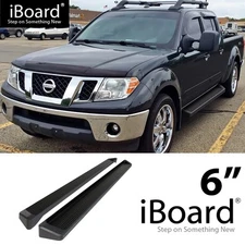 APS Running Board Step 6in Aluminum Black Fit Nissan Frontier Crew Cab 05-26