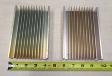 2 Large Heatsinks 6" x 4" x 1.25" Extruded Aluminum 1.3 lbs. each