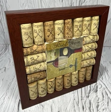 Pinot Noir Wine Cork Board Corkboard 8"x 8" Frame Wall Art Memo Office Organizer