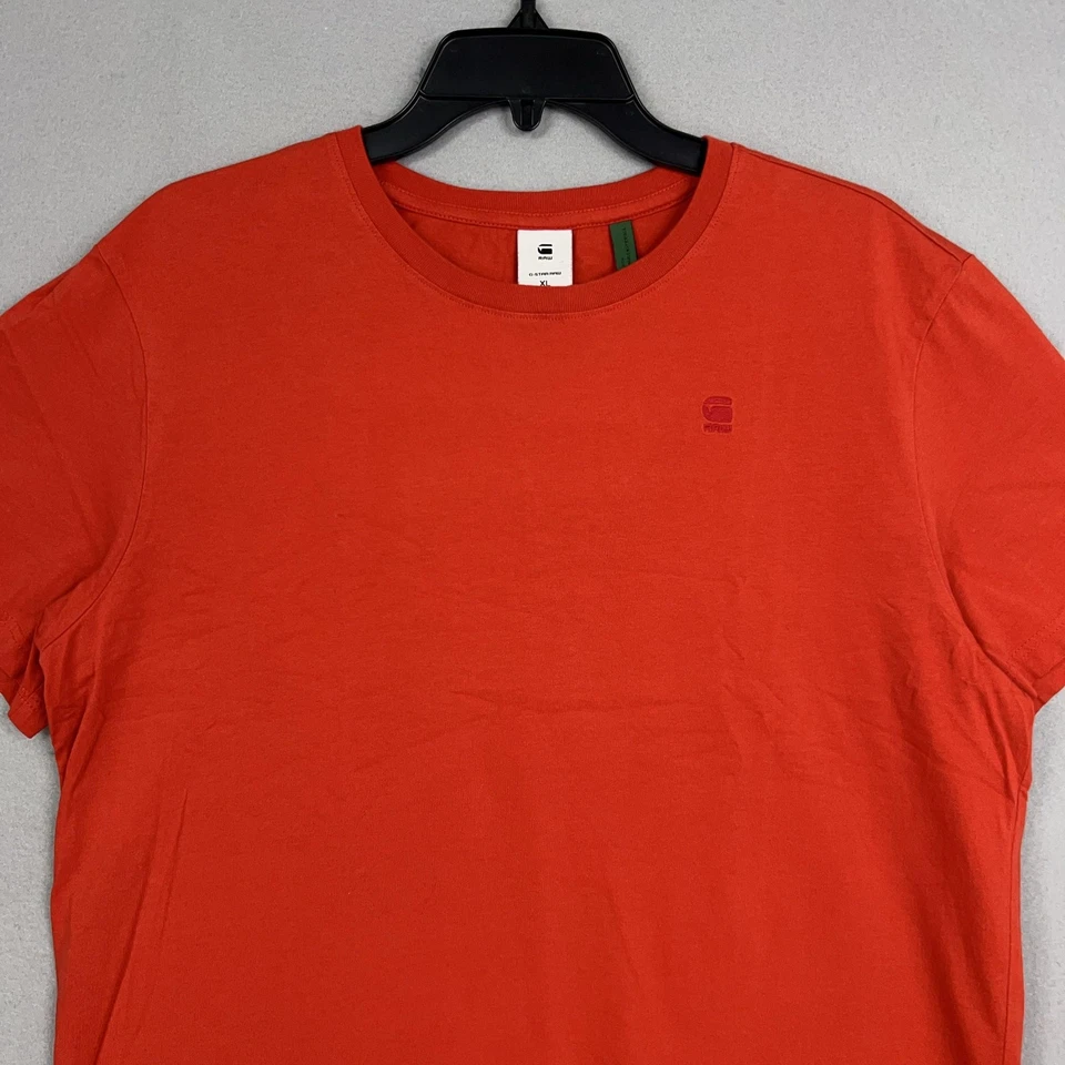 Camisa G Star RAW Para Hombres XL Roja Algodón Orgánico Sostenible Informal Camiseta Calle Urbana Foto 2 de 4