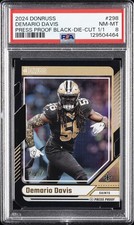 2024 PANINI DONRUSS PRESS PROOF BLACK-DIE-CUT 1/1 #298 DEMARIO DAVIS 1/1 PSA 8