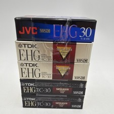 LOT 5 NEW TDK  JVC TC-30 EHG VHS-C VIDEO CASSETTES EXTRA HIGH GRADE Fast Ship 