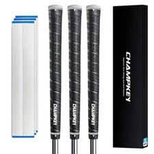 3 Pack WRAP-Y Rubber Golf Grips with 3 Grip Tapes - High Oversize Black