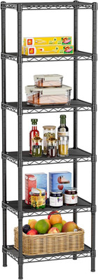 6 Tier Shelf Adjustable Storage Mesh Gaps Metal Utility Shelves Wire Shelving Un