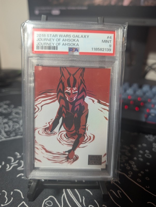 2018 TOPPS STAR WARS GALAXY JOURNEY OF AHSOKA #4 JOURNEY OF AHSOKA PSA 9