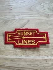 Vtg Embroidered Twill SUNSET LINES Railroad Train Patch