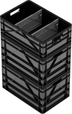 Crate Basic Pack 2 Full-Size  1 Half-Size Heavy Duty Stackable Storage Bins