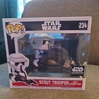 Funko Pop! Scout Trooper with Speeder Bike 234 Star Wars Smuggler's Bounty NIB