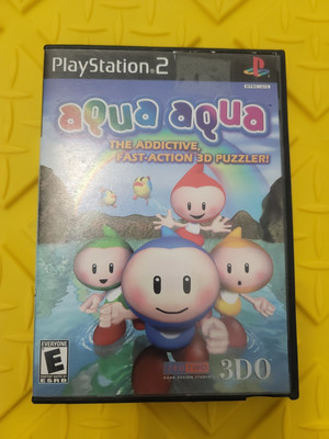 Aqua Aqua (Sony Playstation 2, 2000)  PS2 Complete VGC, Puzzle Game, Fun!