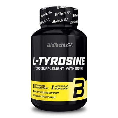 (207,14 EUR/kg) Biotech USA L-Tyrosine 100 Kapseln Aminosäure Fitness Sport