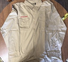 Boy Scouts Of America Long Sleeve Tan Uniform Shirt BSA Adult Size XL