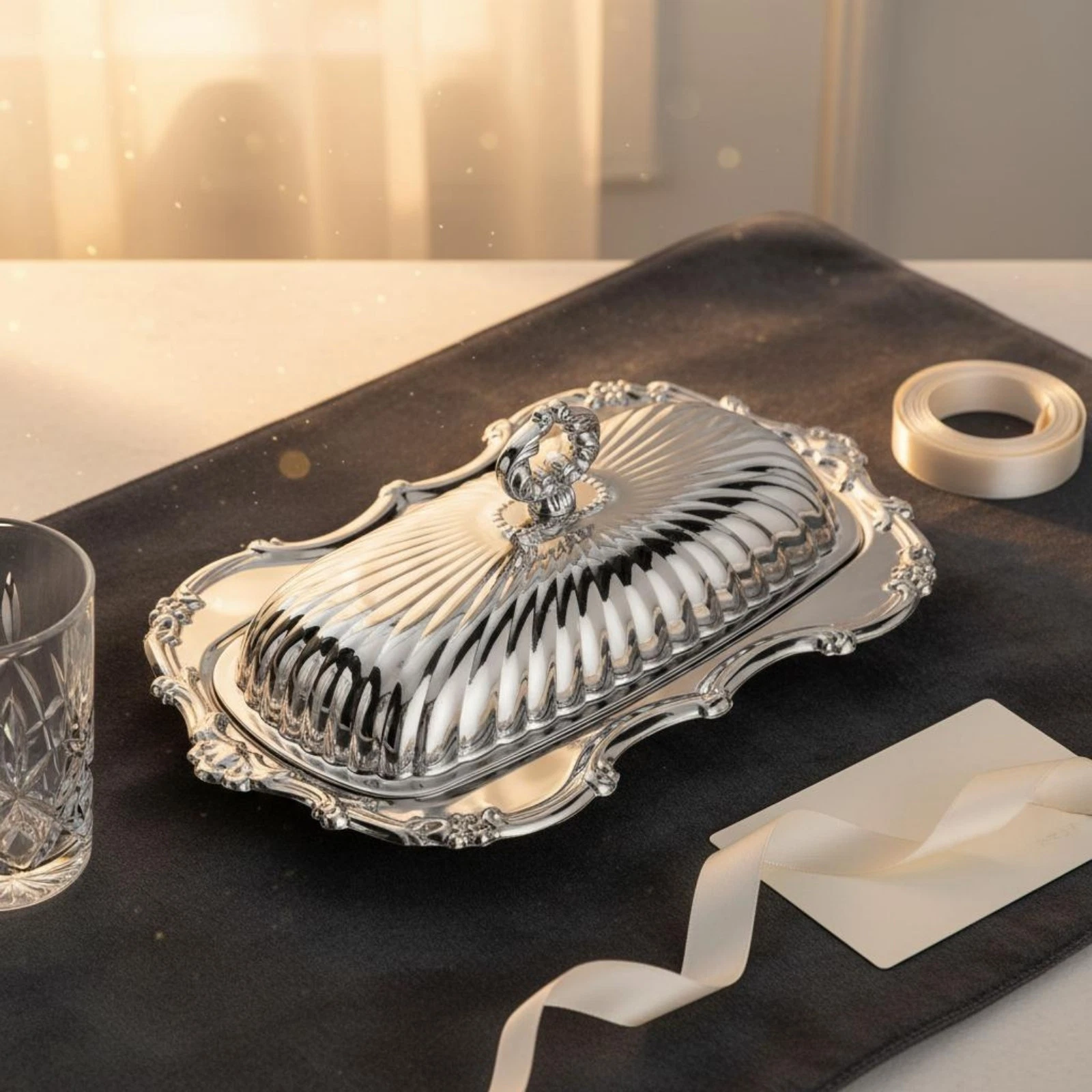 Stainless Steel Butter Dish Rust Resistant Butter Dish with Lid Small Size