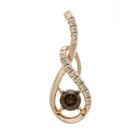 Le Vian 14k Rose Gold Chocolate Diamond Twist 25x10mm Pendant #JB672-5 — photo 1