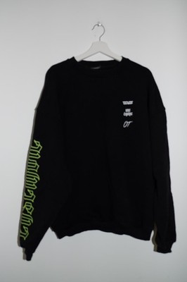 OT Une Équipe Crewneck Schwarz Neon Grün Größe M Oversized Streetwear