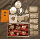 LOT of 10 - 1 OZ SILVER  .999 FINE mix lot